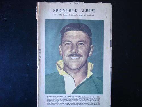 Pre-tour brochure 1956 Springbok team