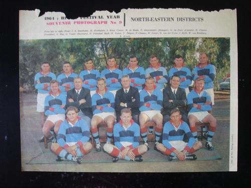 Original photograph of North Eastern Districts rugby team 1964