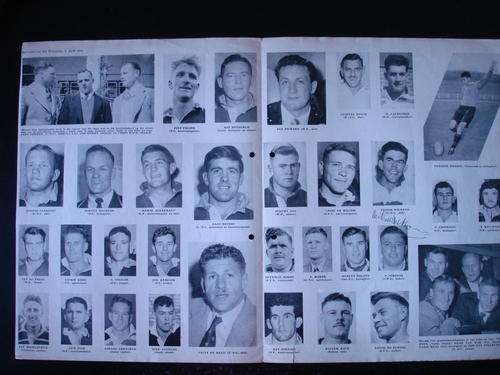 Supplement to Brandwag 6 April 1956. Pictures of Springbok trialists. Signed by Victor Wilkens