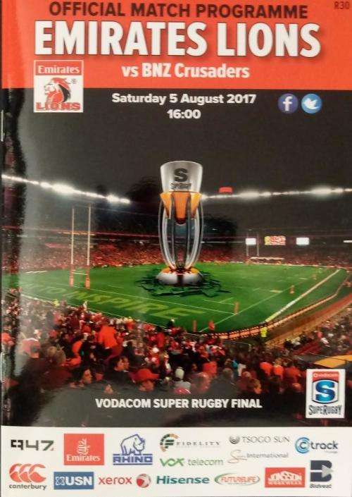 Super Rugby match programme 2017 final