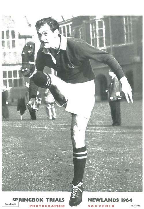 Springbok rugby trials programme.1964. 20 pages