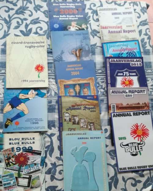 Rugby Annual Reports of the Blue Bulls Rugby Union. 14 in total. See description below