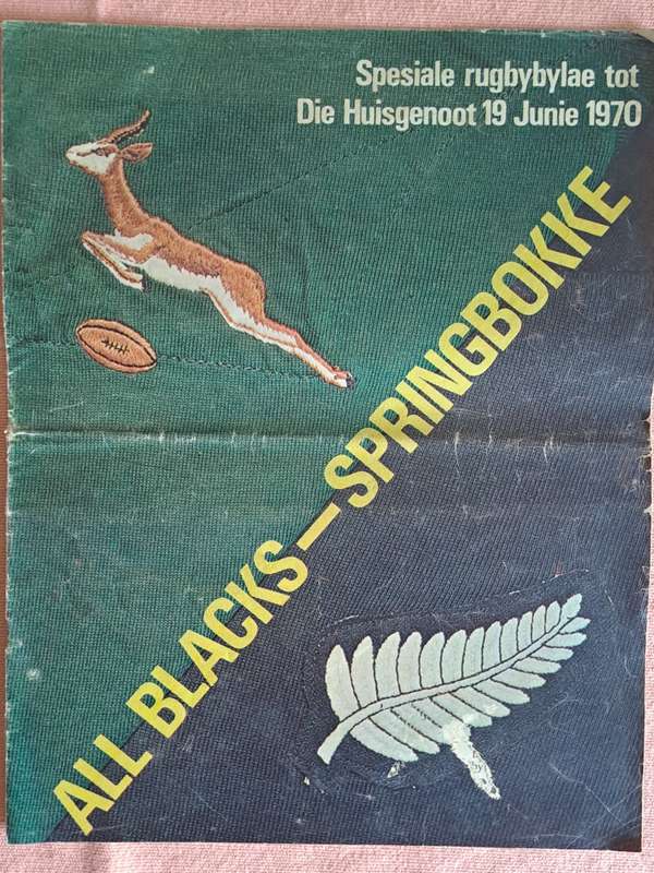 Rugby Supplement. 19 Jun 1970 24 pages New Zealand to SA 1970