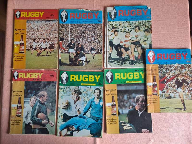 SA Rugby Magazines April 1974-Sep 1975 X7. See condition below