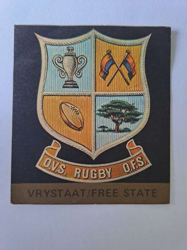 Orange Free State. Total Series 1975/1981 Series of sticker badges of SA Rugby teams 64mmx58mm