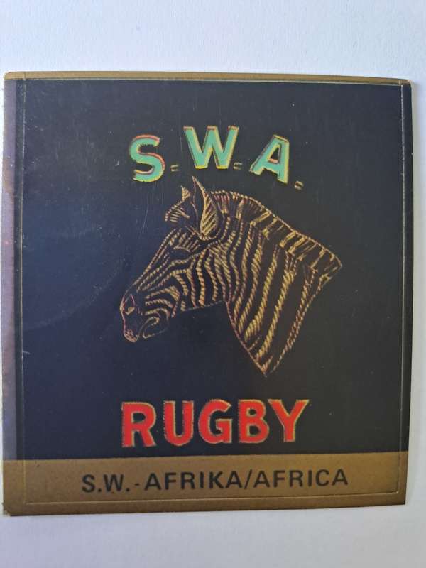 South Western Africa. Total Series 1975/1981 Series of sticker badges of SA Rugby teams 64mmx58mm