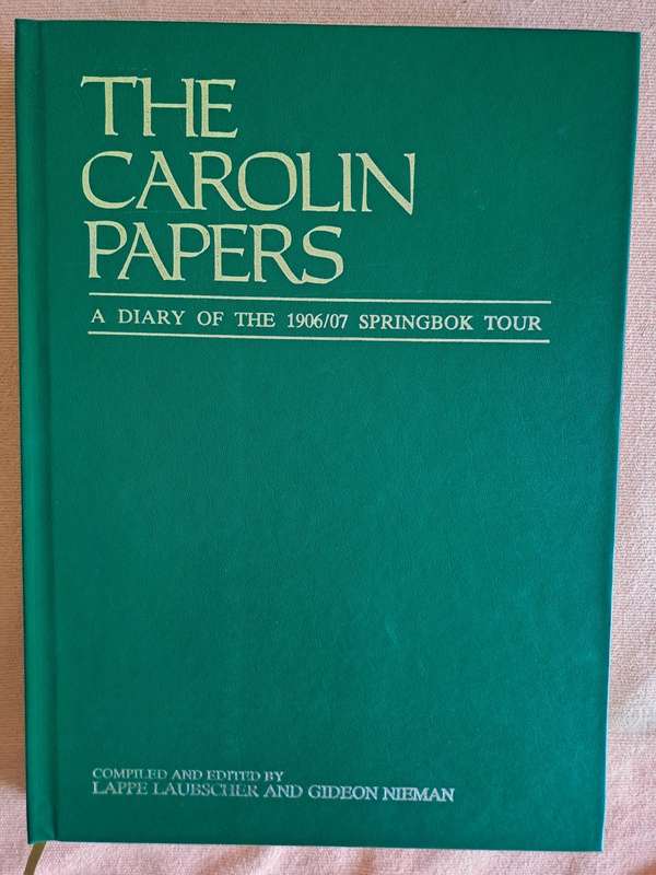 Rugby book. `The Carolin papers` in slip case. Limited edition, Signed by Author. 22 of 1000 SCARCE