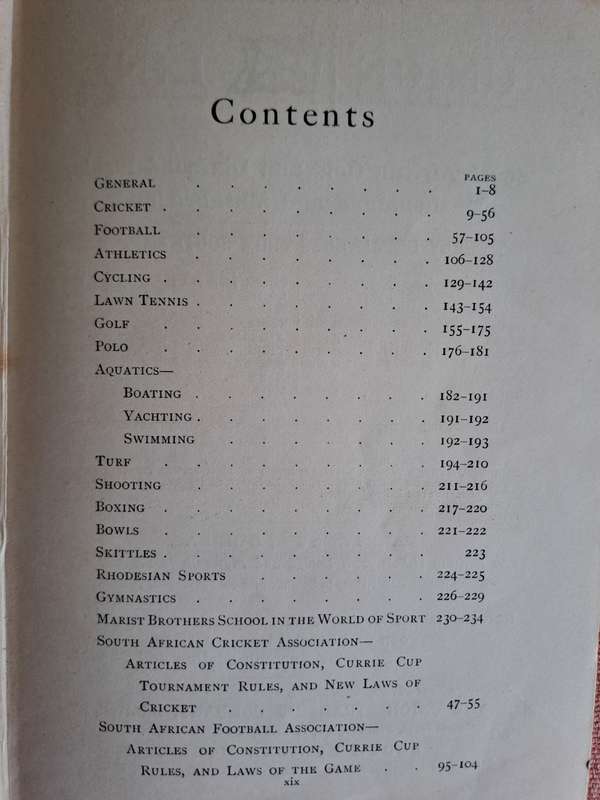 Sport book incl ch on rugby `South African Sports` Parker (1897) H/C One of oldest SA books on sport