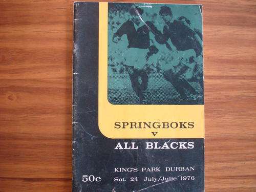 Match Programme: Springboks vs All Blacks 1976