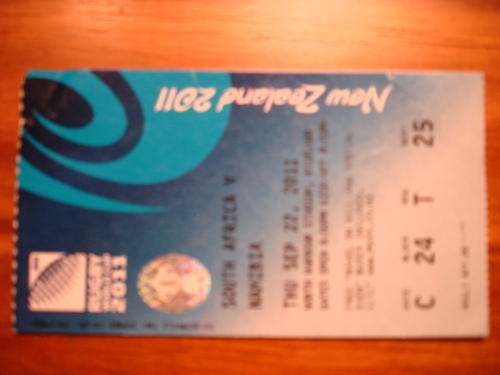 Ticket: 2011 RWC South Africa vs Namibia
