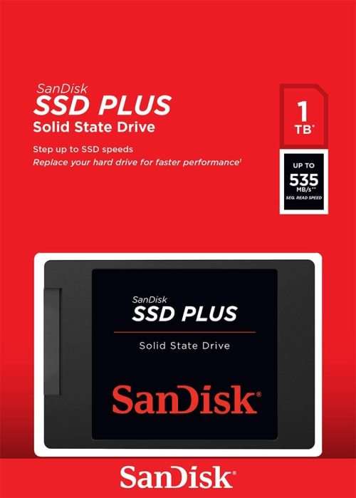 SanDisk SSD PLUS 1TB Internal SSD - SATA III 6 Gb/s, 2.5"/7mm NEW