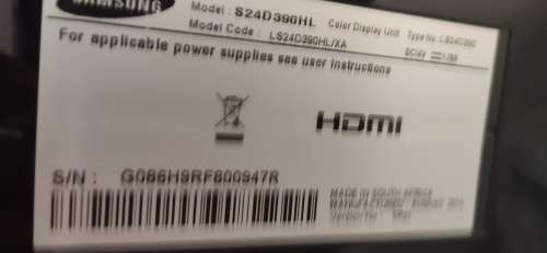 SAMSUNG FULL HD (1920 X 1080) 24" MONITOR 24 INCH + HDMI CABLE (PLEASE READ)