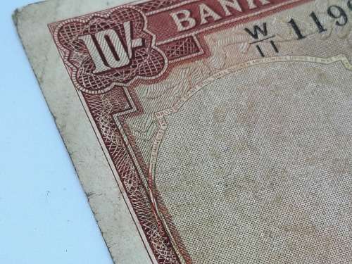 BANK OF RHODESIA AND NYASALAND 10 SHILLING 18TH JULY 1958 BANK NOTE