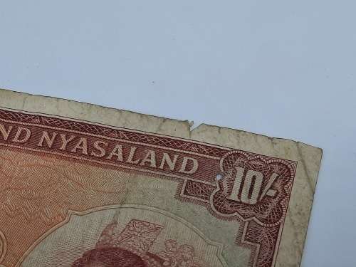 BANK RHODESIA NYASALAND 25TH JANUARY 1961 TEN SHILLING BANK NOTE