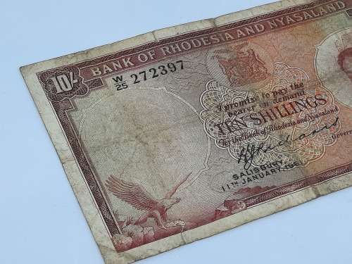 BANK OF RHODESIA  AND NYASALAND 11TH JANUARY 1961 BANK NOTE