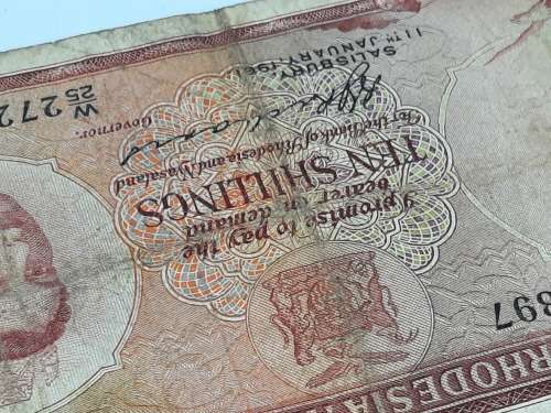 BANK OF RHODESIA  AND NYASALAND 11TH JANUARY 1961 BANK NOTE