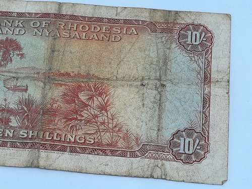 BANK OF RHODESIA  AND NYASALAND 11TH JANUARY 1961 BANK NOTE