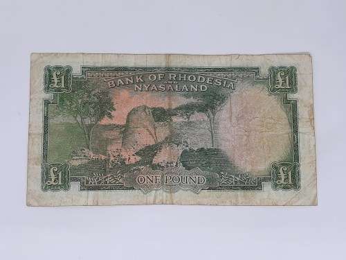BANK OF RHODESIA AND NYASALAND 1 POUND 9TH JANUARY 1961 BANKNOTE