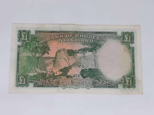 BANK OF RHODESIA AND NYASALAND ONE POUND 30TH OF NOVEMEBER 1960 BANK NOTE
