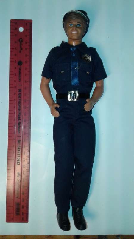 Mattel Barbie Ken Doll (Brunette) Police man