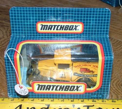 1987 Matchbox ~ Blue Grid Window Box ~ MB38 Ford A ~ Boxed