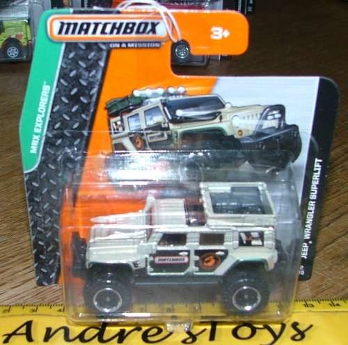 2013 Matchbox ~ BFJ19-0818 ~ 052-120 ~ Jeep Wrangler Superlift ~ Mint on short card