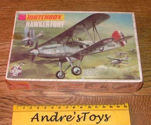Vintage Kit by Matchbox ~ PK1 1973 Hawker Fury ~ Plastic Kit ~ 1983