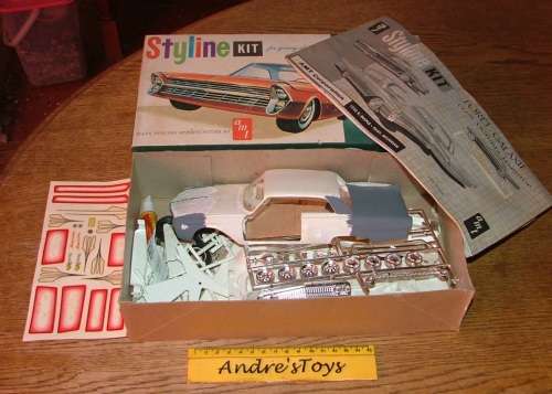 Rare Vintage Kit by AMT - BOXED ~ Ford Galaxie S121 ~ Part Built