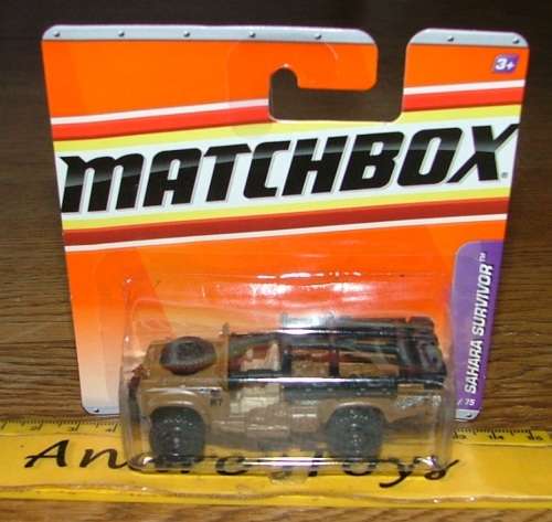 2009 Matchbox ~ No8/75 ~ Sahara Survivor ~ Mint on short card