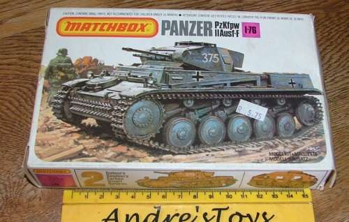 Vintage Kit by Matchbox 1-76th scale PK81 ~ Panze II Ausf-F ~ with Original Box ~ 1979