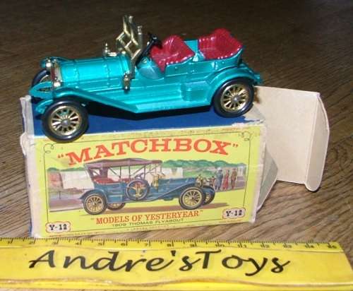 Matchbox Models of Yesteryear ~ Y-12 1909 Tomas Flyabout ~ Picture box ~ England