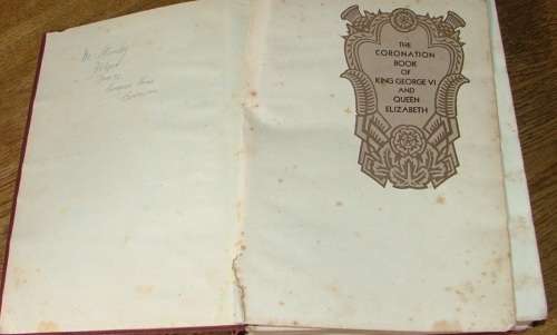 THE CORONATION BOOK OF KING GEORGE VI AND QUEEN ELIZABETH - CIRCA 1937 - BOOK