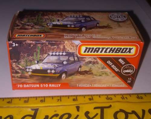 2018 MATCHBOX ~ "Grab Box" ~ '70 Datsun 510 Rally  ~ Mint in Sealed Box
