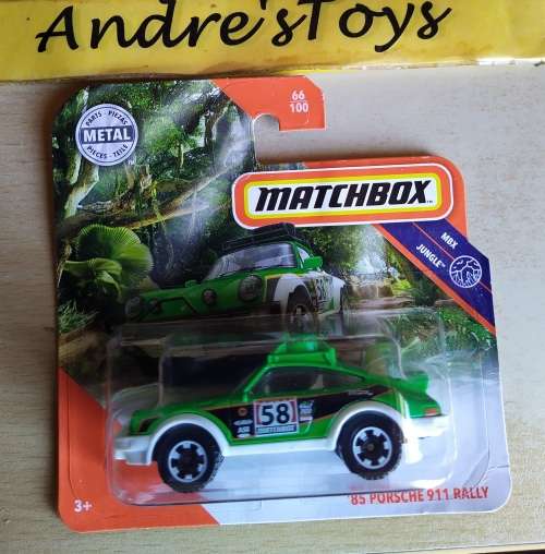 2019 Matchbox ~ 66/100  `85 Porsche 911 Rally ~ Mint on Short card