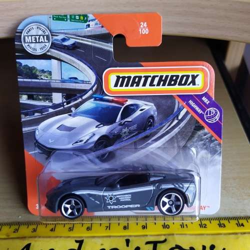 2019 Matchbox ~ No24/100 2015 Corvette Stingray ~ Mint on Short card