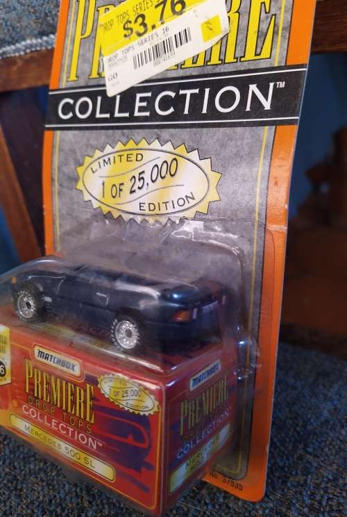 1997 Matchbox Premiere ~ World Class Series 16 #6 Mercedes 500 SL ~ on card with Display Box
