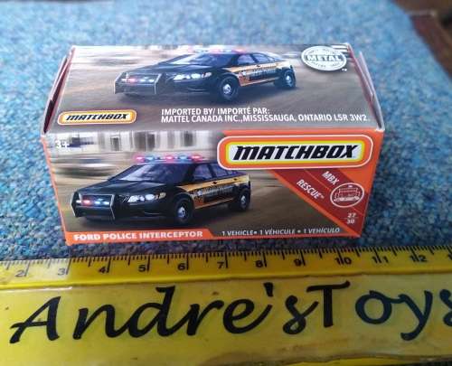 2018 MATCHBOX ~ "Power Grab"  No 84/100 ~ Ford Police Interceptor ~ Mint in Sealed Box
