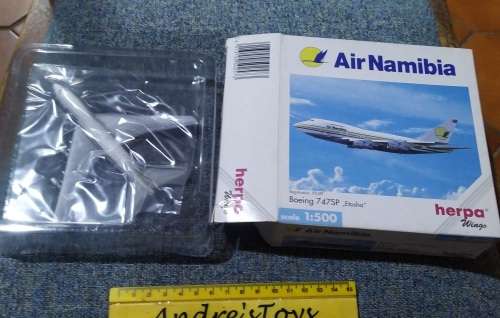 Herpa ~ 1:500 Scale ~ Diecast Air Namibia ~ Boeing 747SP Etosha V5-SPF