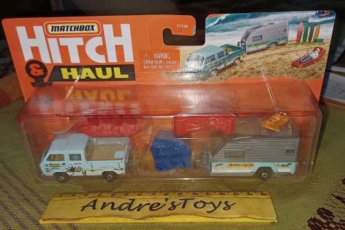 2020 MATCHBOX Hitch & Haul ~ Wave Rider ~ Volkswagen & Surf Club Trailer ~ Mint twin pack