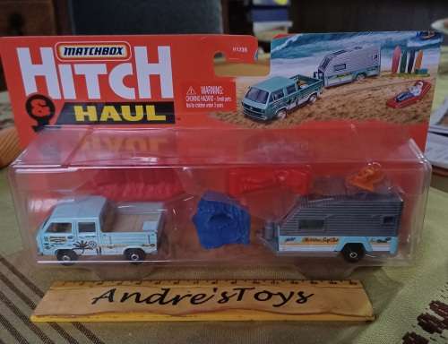 2020 MATCHBOX Hitch & Haul ~ Wave Rider ~ Volkswagen & Surf Club Trailer ~ Mint twin pack
