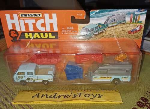 2020 MATCHBOX Hitch & Haul ~ Wave Rider ~ Volkswagen & Surf Club Trailer ~ Mint twin pack