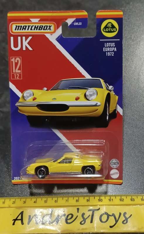 2021 Matchbox ~ UK ~ No12/12 Lotus Europa 1972 ~ Mint  on Long card