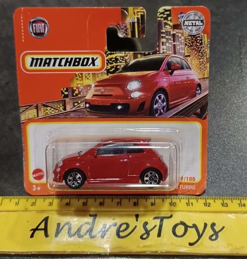 2020 Matchbox ~ 19/100 2019 Fiat 500 Turbo ~ Mint on Short card