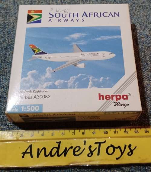 Herpa Wings ~ Airbus A300B2 1:500 South African Airways ~ Art-Nr 501934