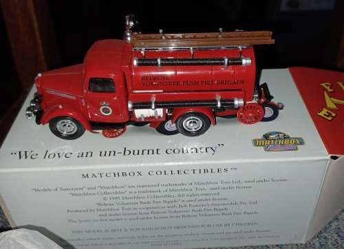 1995 Matchbox Collectibles. fire series ~YFE04/B 1939 Bedford Tanker `Belrose volunteer Bush Brigade