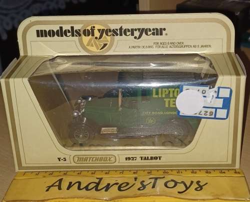 Matchbox Models of Yesteryear ~ Y5 1927 Talbot `Lipton tea` ~ Boxed