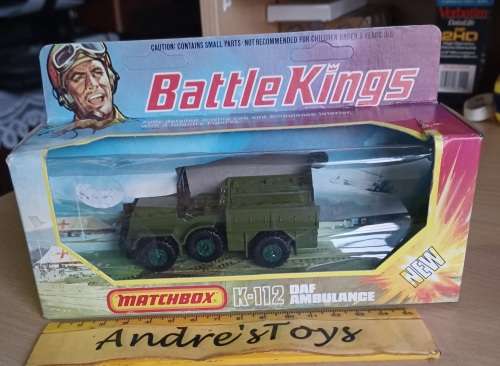 Matchbox Battle Kings ~ K112 Daf Ambulance~ Boxed