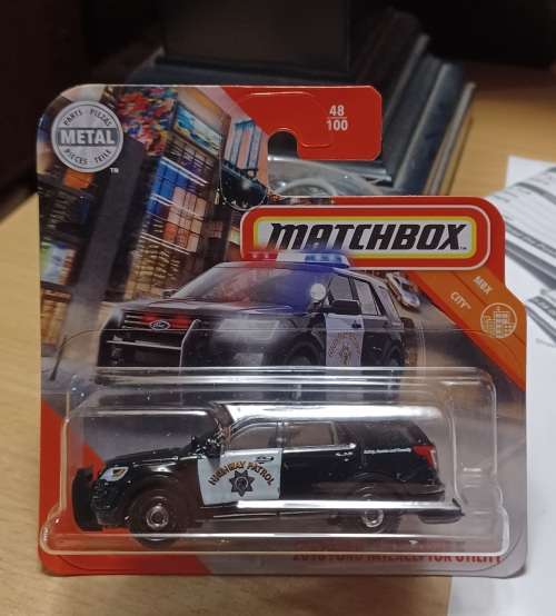 2019 Matchbox ~48/100 2016 Ford Interceptor Utility ~ Mint on Short card