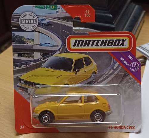 2019 Matchbox ~ 45/100    `76 Honda CVCC ~ Mint on Short card