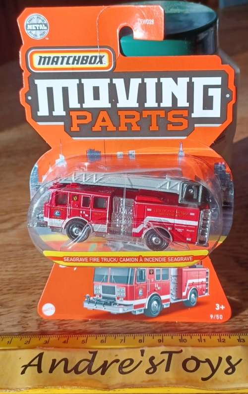 Matchbox Moving Parts 9/50 ~ Seagrave Fire Truck ~ Mint on Long card